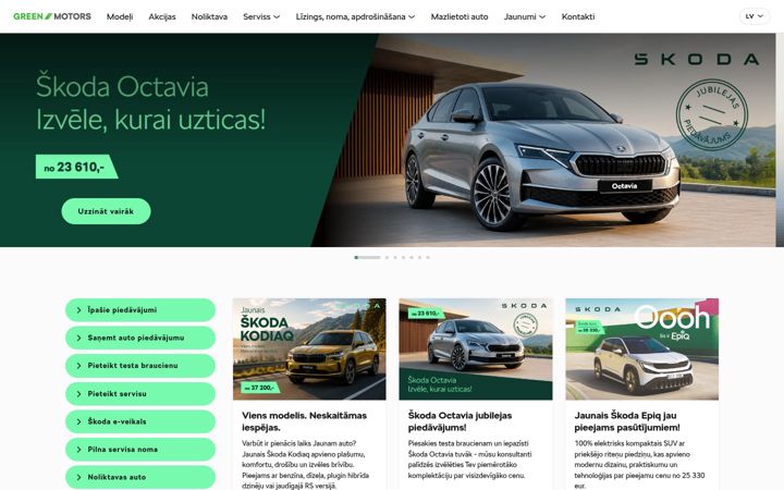 Screenshot of greenmotors.lv