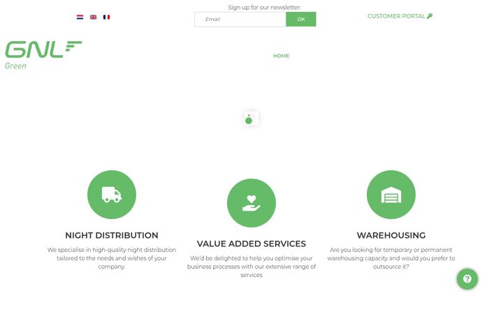 Screenshot of greennightlogistics.com