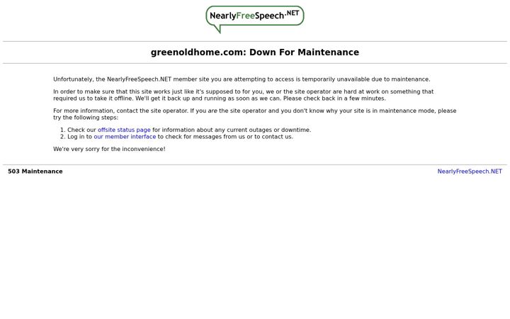 Screenshot of greenoldhome.com