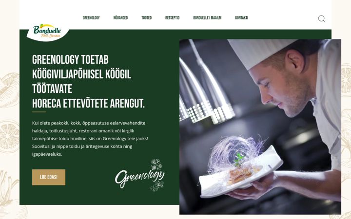 Ekraanipilt saidist greenology.ee