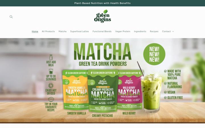 Screenshot of greenorigins.com