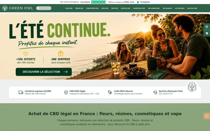 Screenshot of greenowl.fr
