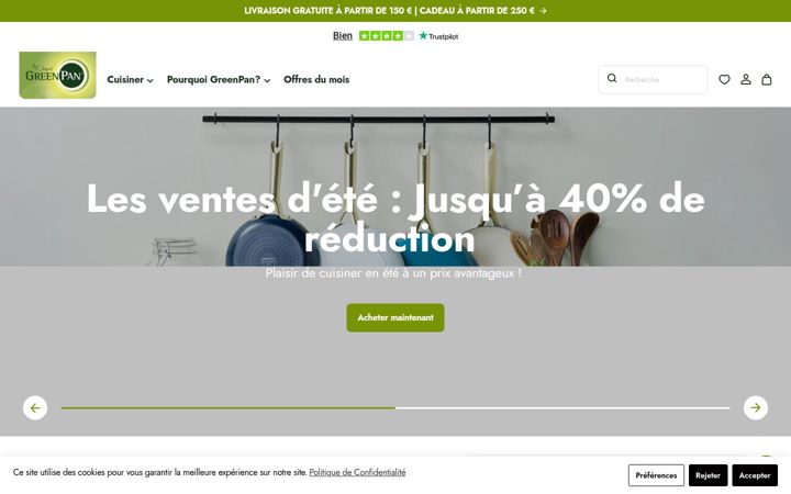 Screenshot of greenpan.fr