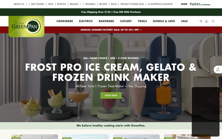 Screenshot of greenpan.us