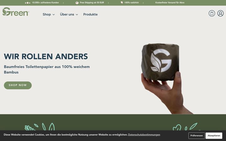 Screenshot of greenpapers.de