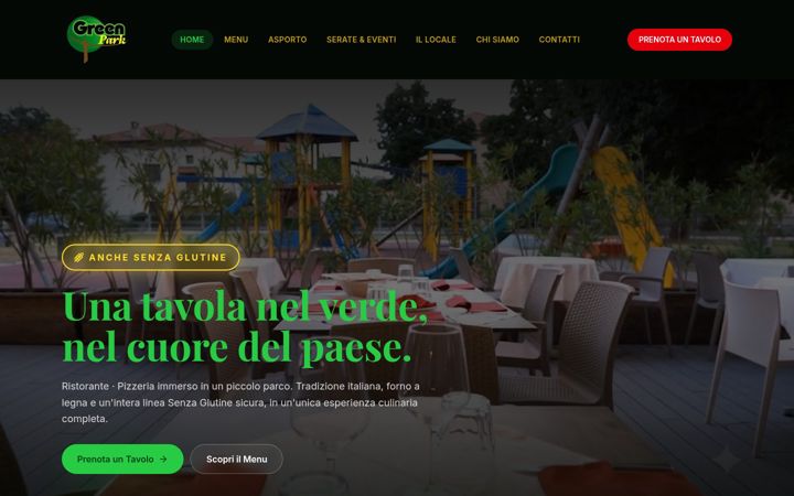 Screenshot of greenparkpizzeriaristorante.com