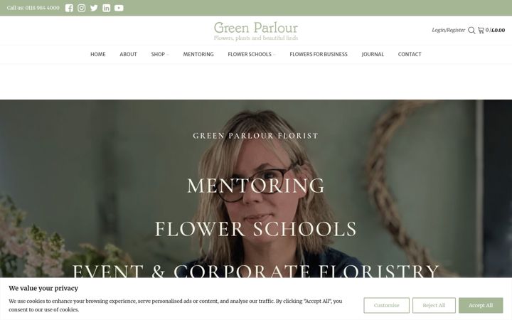 Screenshot of greenparlour.com