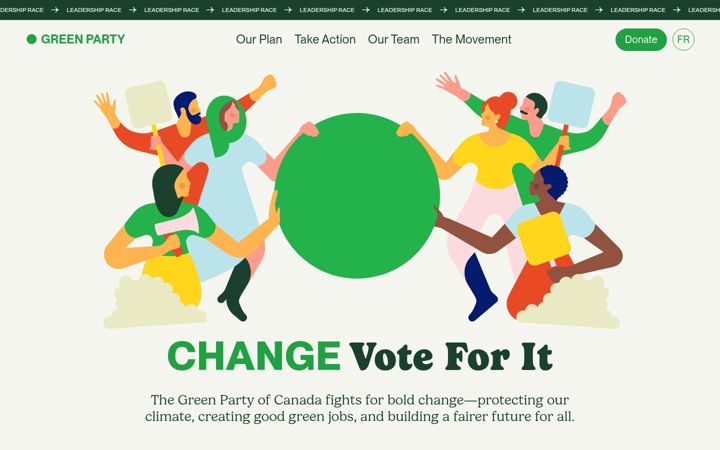 Screenshot of greenparty.ca