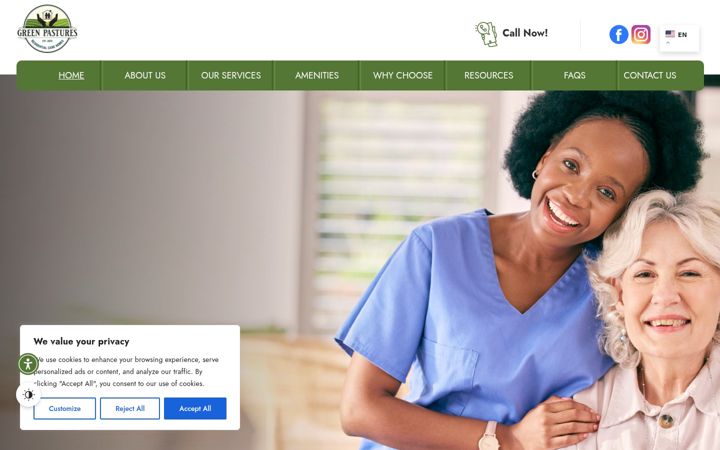 Screenshot of greenpasturesrcfe.online