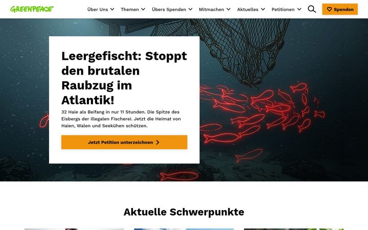 Screenshot of greenpeace.at