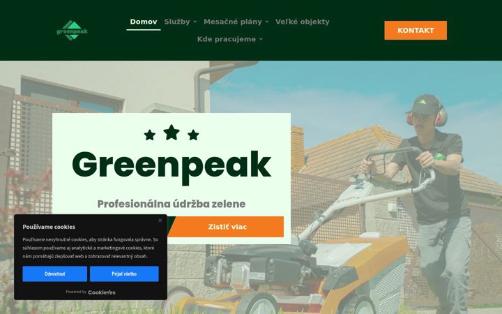 Screenshot of greenpeak.sk
