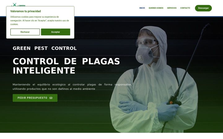 Screenshot of greenpestcontrolrd.com