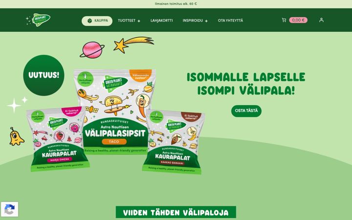 Snímek obrazovky greenplanetastronauts.com