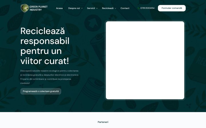 Screenshot of greenplanetindustry.ro
