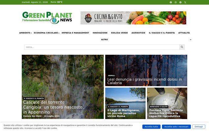 Screenshot of greenplanetnews.it