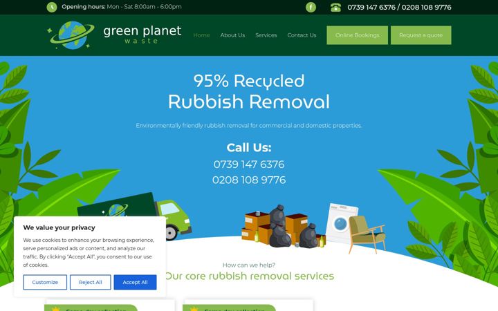 Screenshot of greenplanetwaste.co.uk