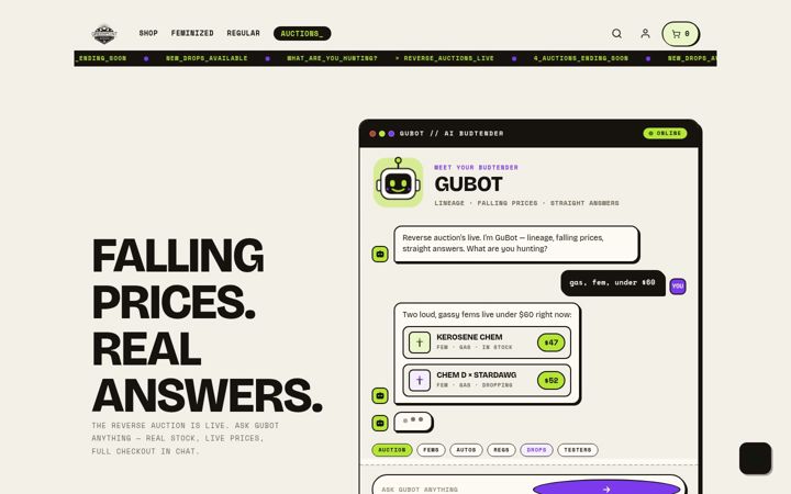Screenshot of greenpointseeds.com