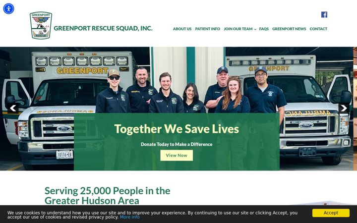 Screenshot of greenportrescue.org