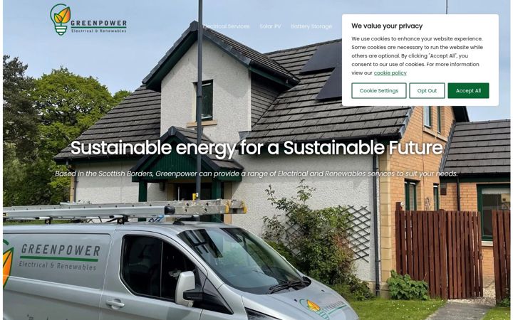 Screenshot of greenpowerrenewables.co.uk