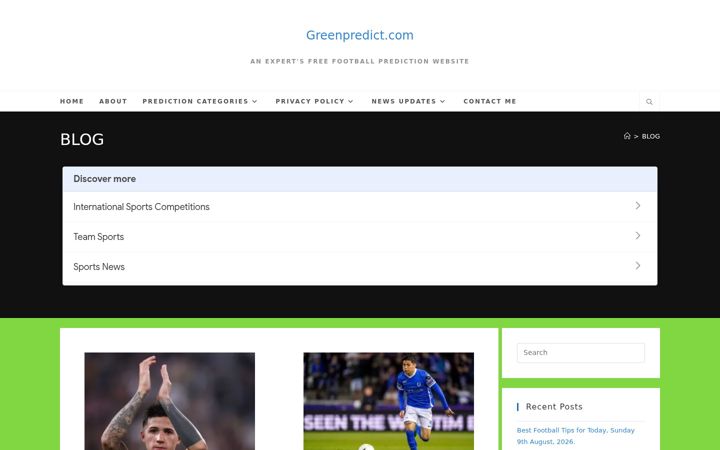 Screenshot of greenpredict.com