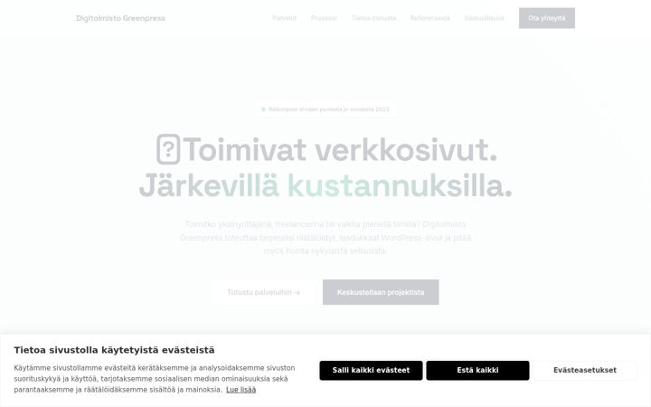 Screenshot of greenpress.fi