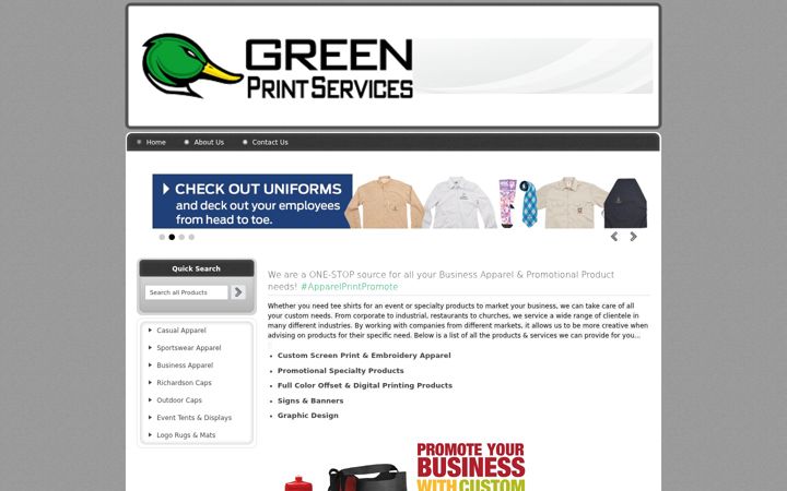 Screenshot of greenprintservices.com