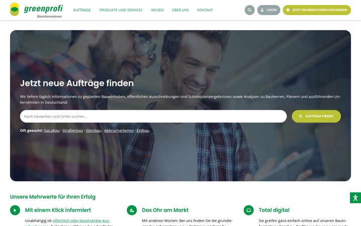 Screenshot ta' greenprofi.de