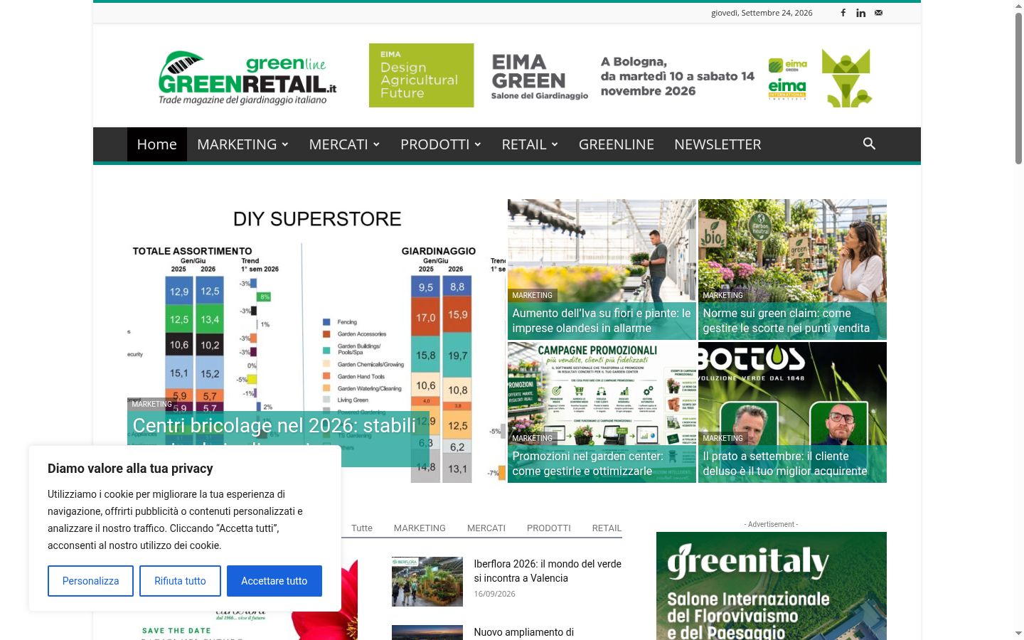 Captura de pantalla del banner de consentimiento mostrado antes de cualquier interacción