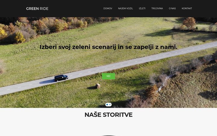 Screenshot of greenride.si
