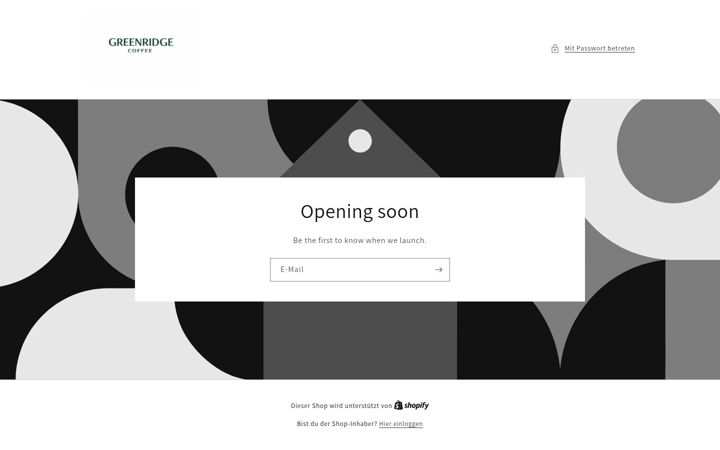 Screenshot of greenridgecoffee.com
