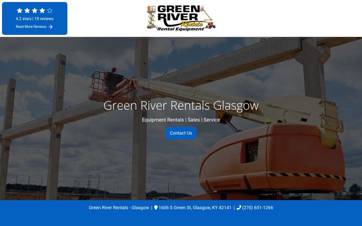 Screenshot of greenriverrentalglasgow.com