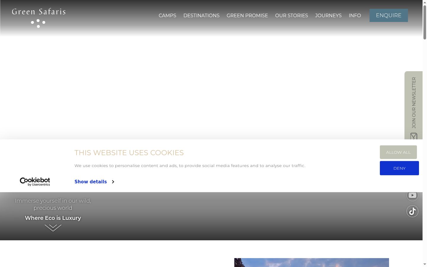 Screenshot des Einwilligungsbanners vor jeglicher Interaktion