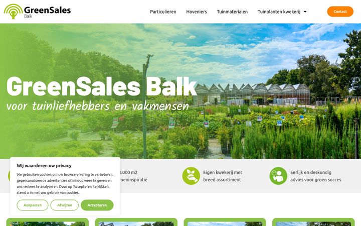 Screenshot of greensalesbalk.nl