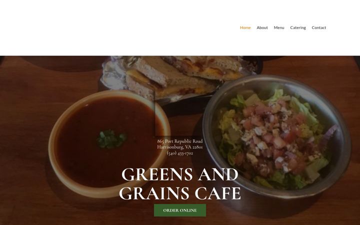 Screenshot of greensandgrainsva.com