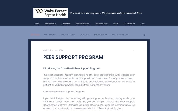 Screenshot of greensboroemergencyphysicians.com