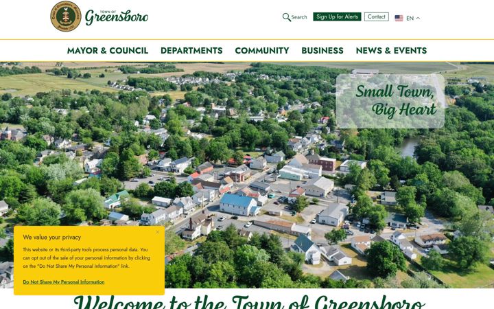 Screenshot of greensboromd.org