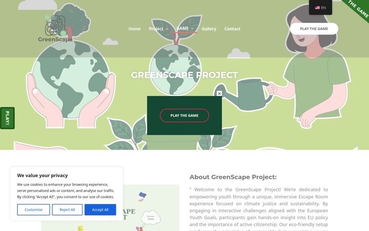 Screenshot of greenscape-project.eu
