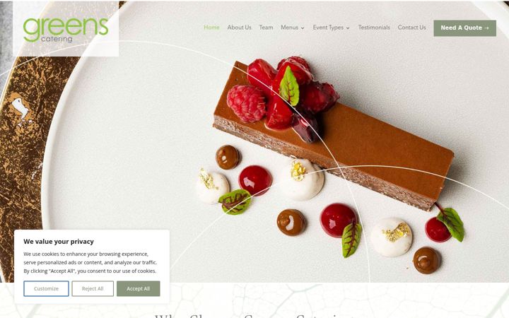 Screenshot of greenscatering.co.uk