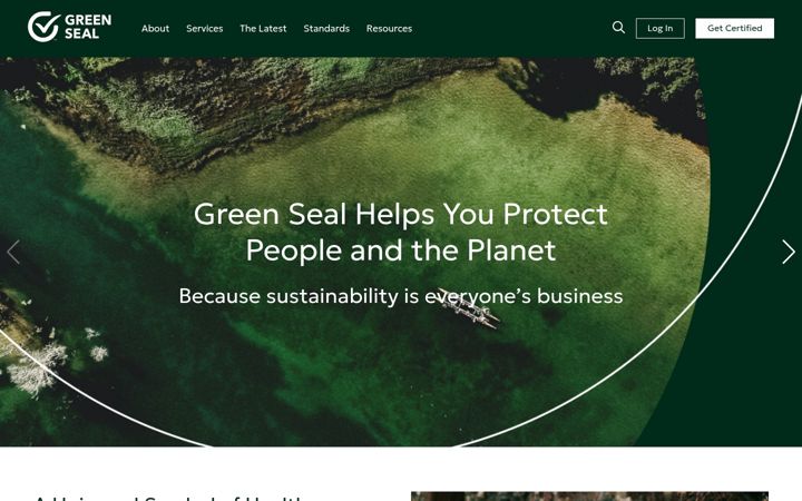 Screenshot of greenseal.org
