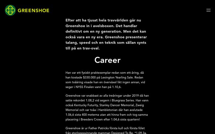 Screenshot of greenshoe.se