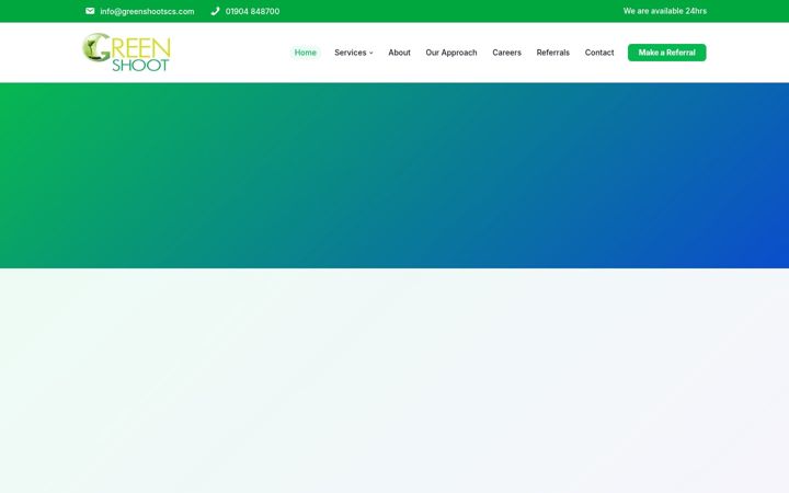 Screenshot of greenshootscs.com