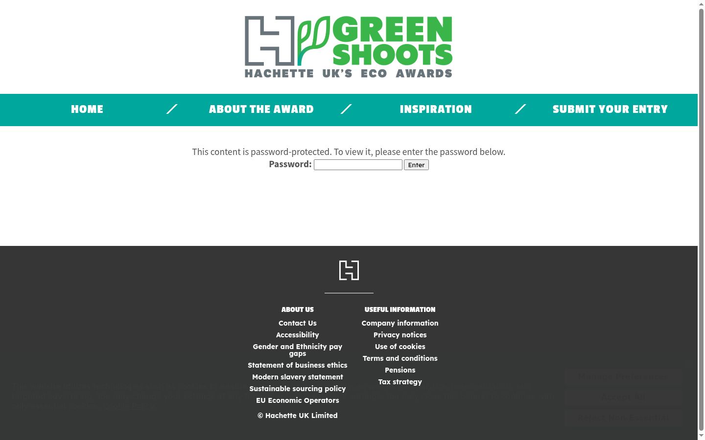 Screenshot of the consent banner shown before any interaction