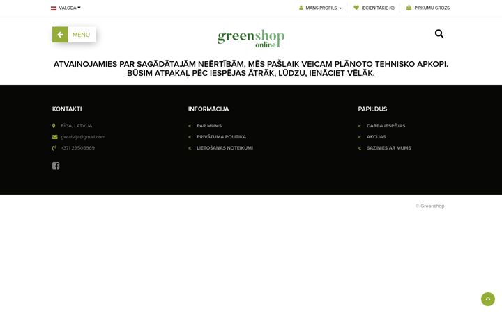 Screenshot of greenshop.lv