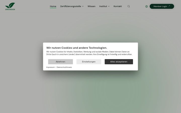 Screenshot of greensign.de