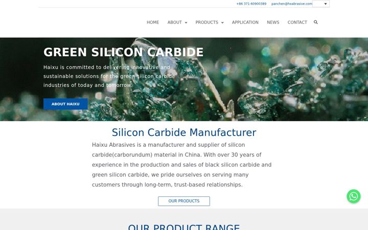 Screenshot of greensiliconcarbide.com