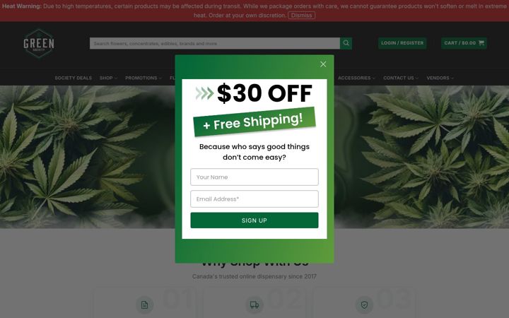 Screenshot van greensociety.cc