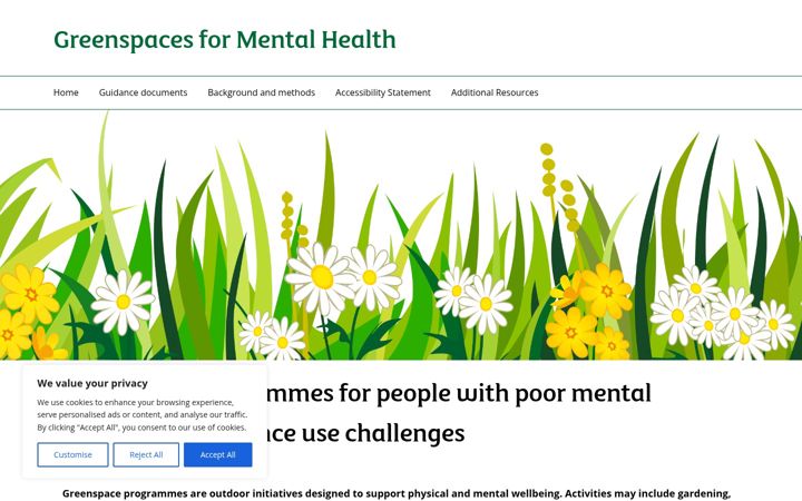 Screenshot of greenspace.stir.ac.uk