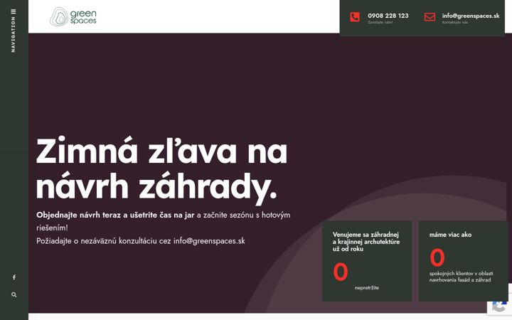Screenshot of greenspaces.sk