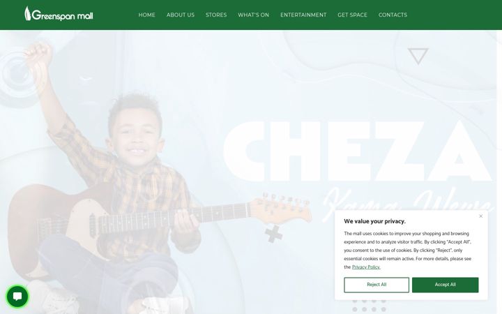 Screenshot of greenspanmall.com