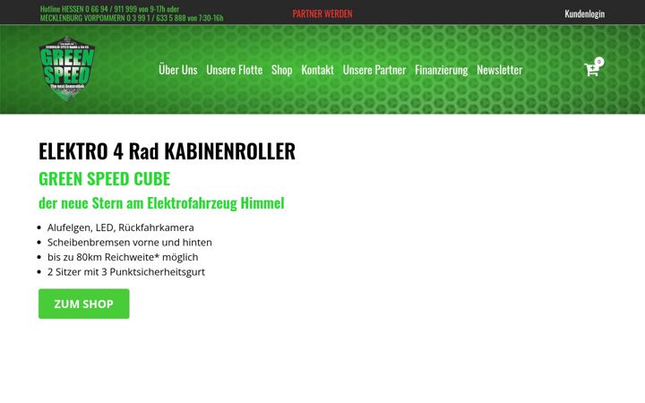 Screenshot of greenspeed-online.de